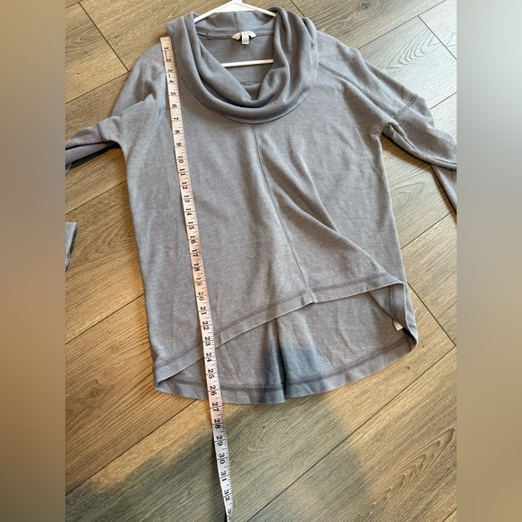 Lucky Brand Gray Cowl Neck Waffle Knit Sweater - Picture 7 of 9